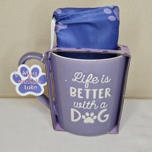Dog Lover Mug with Reusable Tote NEW